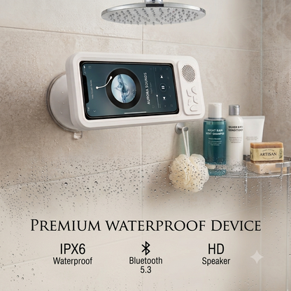 HydroSound Waterproof Shower Speaker & Phone Holder